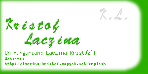 kristof laczina business card